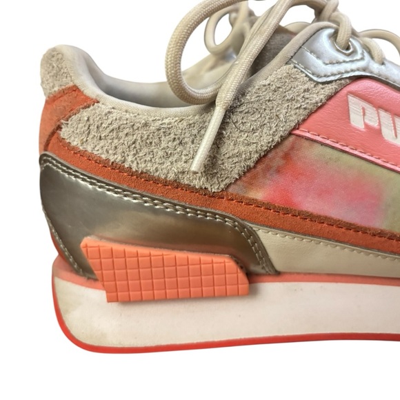 Puma Women's Pink & Gray Sneakers - Picture 2 of 8